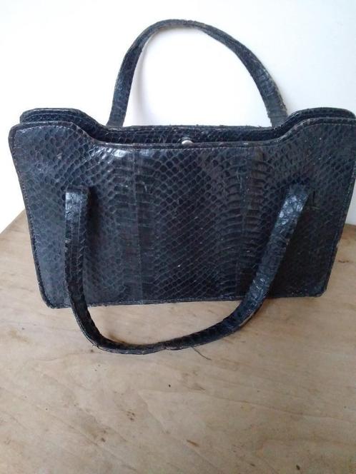 Antieke handtas in echt slangen leder, Antiek en Kunst, Curiosa en Brocante, Verzenden