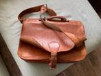 Leren schooltas cognackleurig, Sieraden, Tassen en Uiterlijk, Tassen | Schooltassen, Gebruikt, Bruin, Aktetas of Boekentas, Ophalen of Verzenden