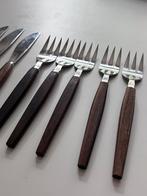 Vintage midcentury bestek met houten handvat, Ophalen of Verzenden, Gebruikt, Hout, Los bestek