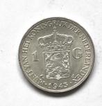 1 gulden 1943 D palmboom Wilhelmina bezetting ZFR+ zilver, 1 gulden, Zilver, Ophalen of Verzenden, Koningin Wilhelmina