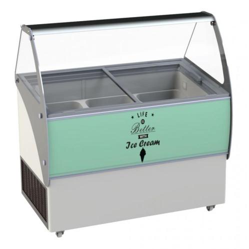 vrieskist (schepijsvitrine), Witgoed en Apparatuur, Vriezers en Diepvrieskisten, Zo goed als nieuw, Vrijstaand, Vrieskist, 120 tot 140 cm