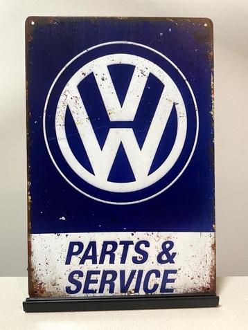 VW Parts & Service metalen reclamebord / wandbord (Old Look) beschikbaar voor biedingen