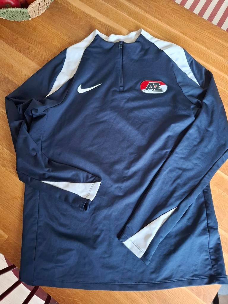 Origineel trainingsshirt spelers en staf AZ Alkmaar, Maat 52/54 (L), Blauw, Nike, Ophalen of Verzenden