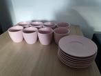 Ikea roze mokjes en schotels, Ophalen, Zo goed als nieuw, Overige stijlen, Kop(pen) en/of Schotel(s)