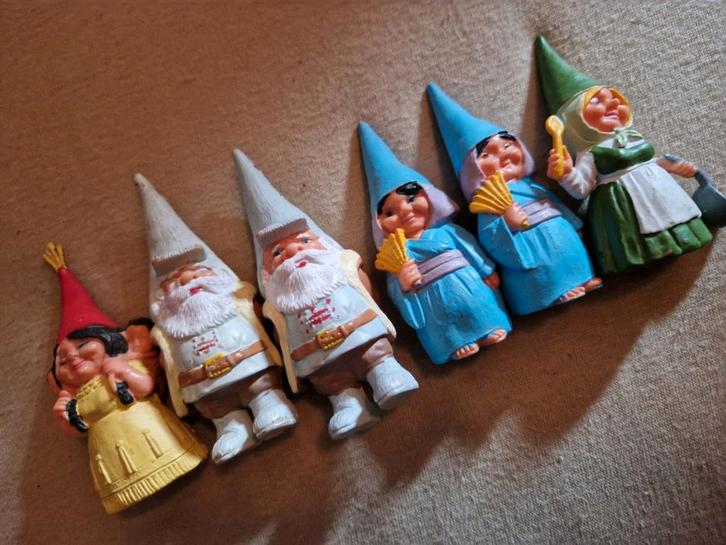 1988 7 x david de kabouter poppetjes kabouters speelgoed, Verzamelen, Poppetjes en Figuurtjes, Ophalen of Verzenden