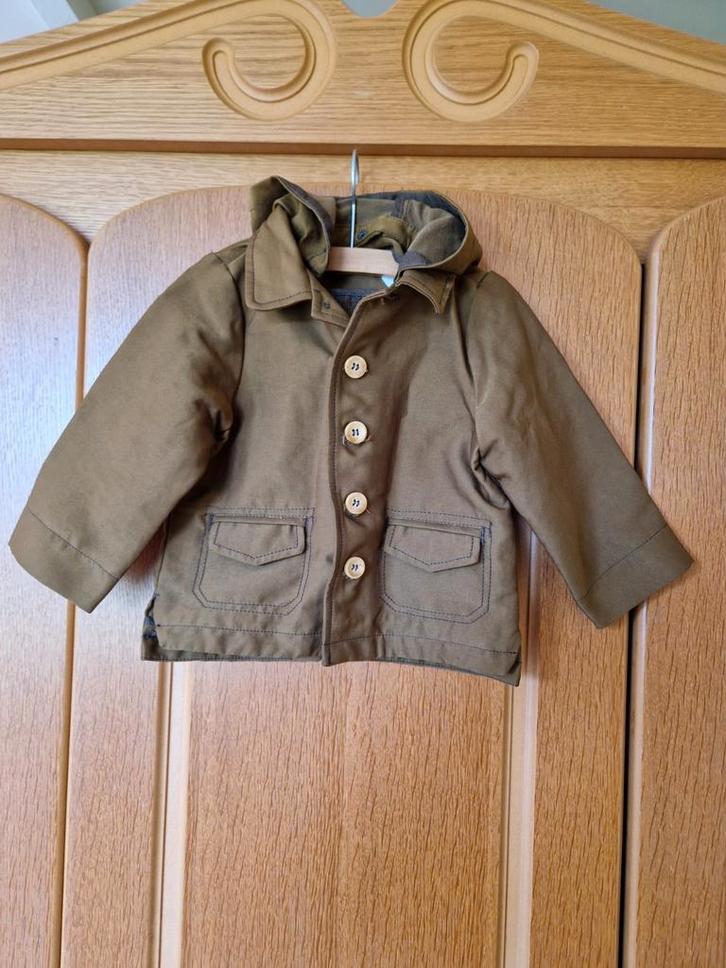 H&M Jasje Maat 80 - Bruin met Capuchon, Kinderen en Baby's, Babykleding | Maat 80, Zo goed als nieuw, Jongetje of Meisje, Jasje
