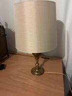 Vintage Tafellamp met Stoffen Kap, Ophalen, Gebruikt, Metaal, Minder dan 100 cm