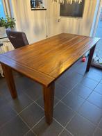 Eiken tafel langwerpig. 0.90 bij 2.20, Ophalen, Rechthoekig, 50 tot 100 cm
