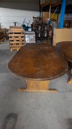 2 stamtafels cafe horeca mancave 210x110cm hout old finish, Antiek en Kunst, Ophalen of Verzenden