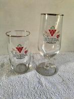Oude bierglazen van 3 Hoefijzers uit Breda, Ophalen of Verzenden, Zo goed als nieuw, Glas of Glazen, Overige merken