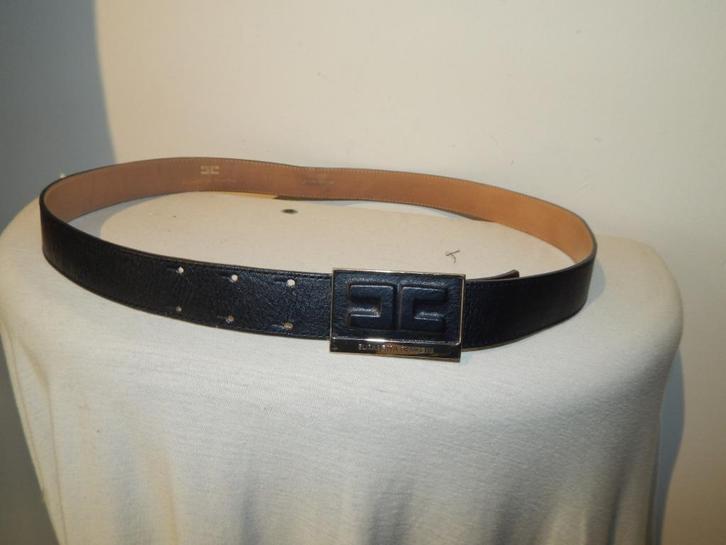 Elisabetta Franchi zwarte leren riem aparte merk gesp IT 46, Kleding | Dames, Riemen en Ceinturen, Gedragen, Tailleriem, Zwart