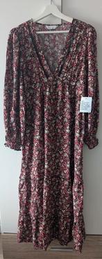 Lange Maxi Jurk Split | Maat 38 | Bloemen Lange Mouw | NIEUW, Maat 38/40 (M), Nieuw, Ophalen of Verzenden, Roze
