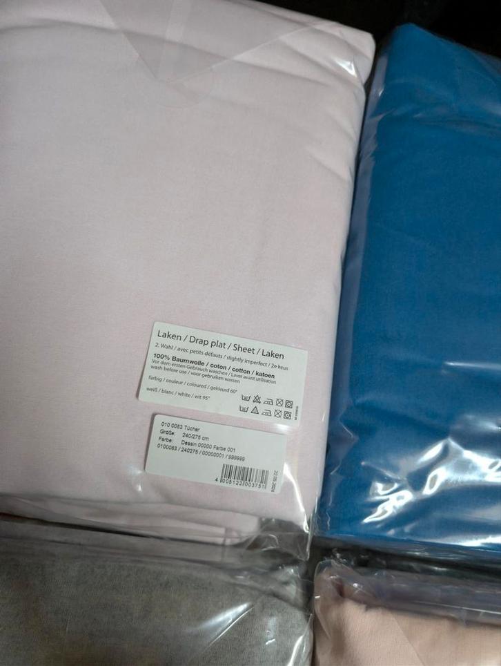 flanel laken 240x275, Huis en Inrichting, Slaapkamer | Beddengoed, Nieuw, Eenpersoons, Blauw, Verzenden