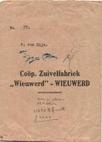 Wieuwerd- Melkgeldzakje + rekening -Coop Zuivelfab. Wieuwerd, Verzamelen, Merken en Reclamevoorwerpen, Verzenden, Gebruikt, Verpakking