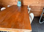 Teak houten tafel, Huis en Inrichting, Tafels | Eettafels, Gebruikt, Vijf personen of meer, Rechthoekig, 50 tot 100 cm