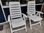 2 witte hartman stoelen, Tuin en Terras, Tuinstoelen, Ophalen of Verzenden, Gebruikt, Kunststof