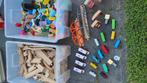 Houten Treinbaan Set met Blokken en Treintjes, Ophalen of Verzenden, Gebruikt, Overige typen