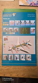 Safety card Oman Air Boeing 787 Dreamliner, Ophalen of Verzenden, Zo goed als nieuw, Kaart, Foto of Prent
