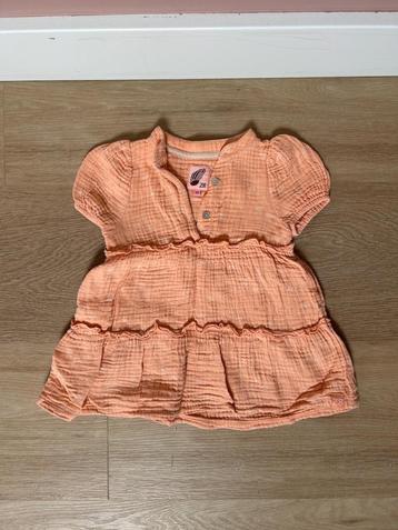 Z.g.a.n. Oranje / peach jurkje met korte mouwen Z8, mt 80 beschikbaar voor biedingen