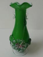 Groene Murano Glas Vaas, Ophalen of Verzenden