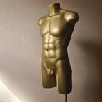 Prachtige goudkleurige torso man (+ losse standaard) vintage, Antiek en Kunst, Ophalen