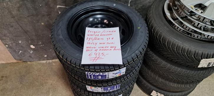 Nieuwe winterbanden sets Peugeot / Citroen 195/65R15 91H, Auto-onderdelen, Banden en Velgen, Banden en Velgen, Winterbanden, 15 inch
