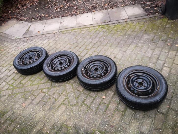 4x100 velgen met Michelin allseason, Auto diversen, Autosport-onderdelen, Gebruikt, Ophalen