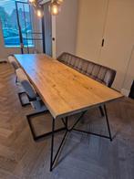 Massief Eiken Boomstamtafel 260x90, Ophalen, 200 cm of meer, 50 tot 100 cm, Zo goed als nieuw