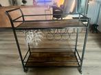 Wijnrek verrijdbaar, Huis en Inrichting, Tafels | Sidetables, Ophalen of Verzenden, Zo goed als nieuw, Modern, 25 tot 50 cm