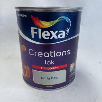 Flexa Creations Lak Verf Early Dew Groen Hoogglans 750ml beschikbaar voor biedingen