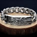 Zware Draak Armband 14 mm dikte - 925 Zilver, Sieraden, Tassen en Uiterlijk, Armbanden, Beyondthepaintingstudio@gmail.com, Nieuw