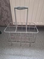 Brocant metalen flessen mand, Antiek en Kunst, Ophalen