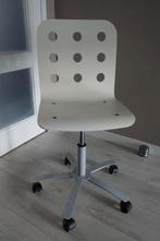 Te koop mooie Ikea bureau stoel model Jules wit/zilver, Ophalen, Gebruikt, Wit, Bureaustoel