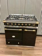 Luxe Lacanche Fornuis 6 pits Zwart/Messing 90 cm, Fornello Esperta, Ophalen of Verzenden, Zo goed als nieuw, Energieklasse A of zuiniger