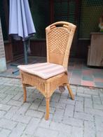 6 rieten stoelen voor in (tuin)huis., Ophalen, Gebruikt, Overige kleuren, Drie
