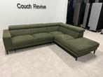 GRATIS LEVERING Z.G.A.N groene hoekbank 280x230 Gereinigd, Huis en Inrichting, 250 tot 300 cm, Ophalen of Verzenden, Zo goed als nieuw