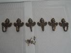 Zes hele grote ouderwetse koperen engelen haken, Huis en Inrichting, Woonaccessoires | Kapstokken, Overige materialen, Wandhaken