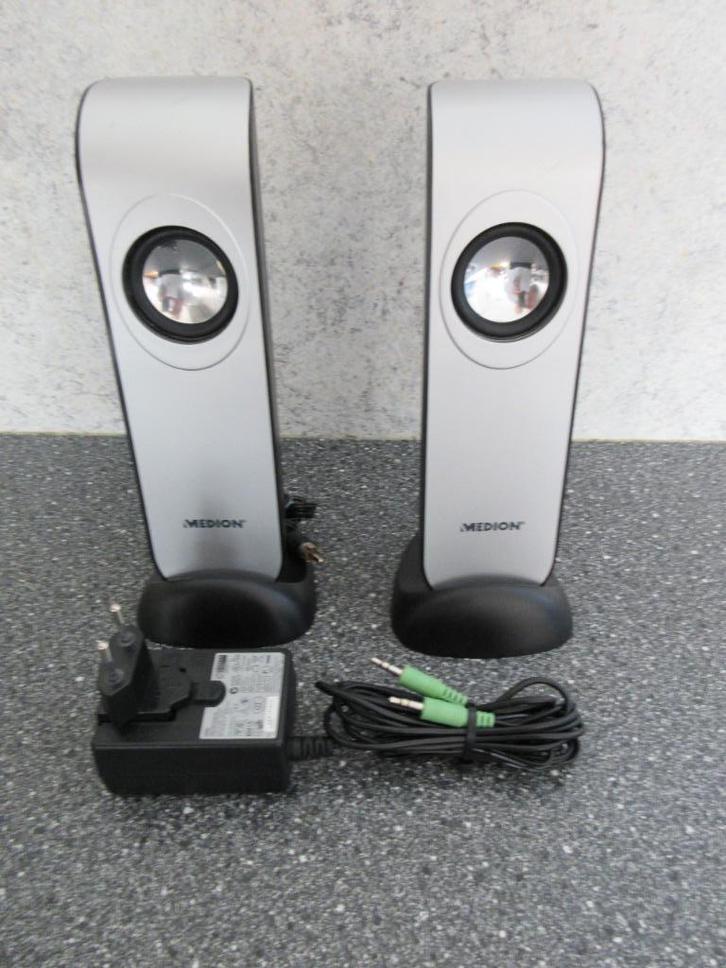 MEDiON Multimedia PC Speakers MD 85257, Computers en Software, Pc speakers, Zo goed als nieuw, Audiokanaal 2.1, Ophalen of Verzenden