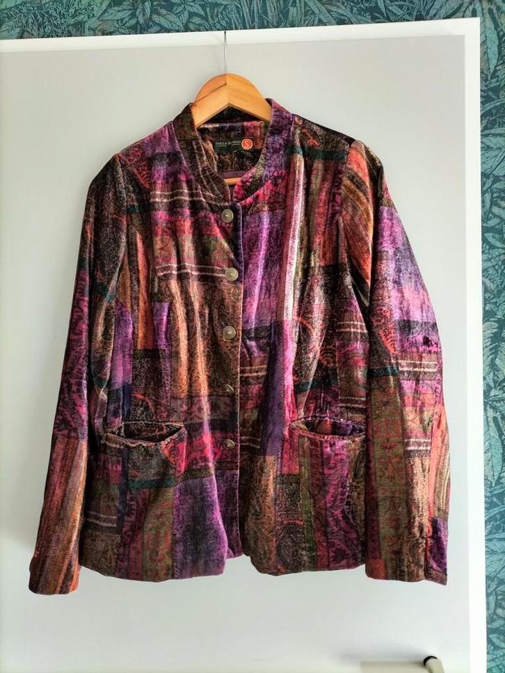 prachtig velours jasje van Sheila de Vries maat XL, Kleding | Dames, Jasjes, Kostuums en Pakken, Zo goed als nieuw, Jasje, Maat 46/48 (XL) of groter