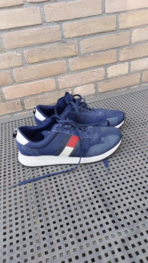 Tommy Hilfiger blauwe sneaker, maat 42, gedragen, Ophalen, Blauw, Tommy Hilfiger, Sneakers of Gympen