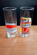 set van 2 vintage retro coca cola glazen opdruk uit 1991, Verzamelen, Glas en Borrelglaasjes, Ophalen of Verzenden