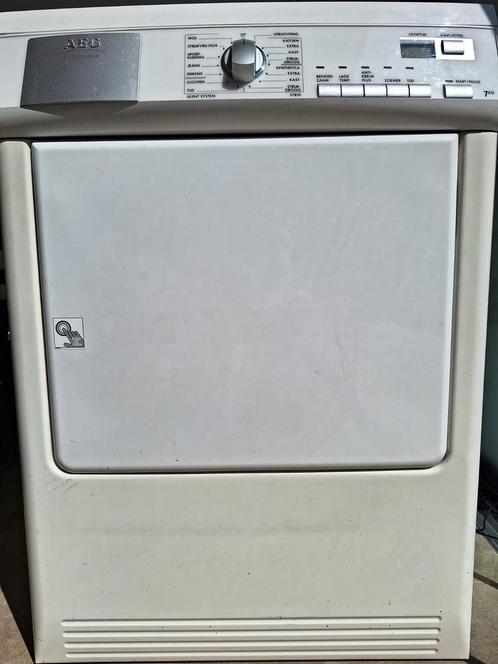 wasdroger AEG, Witgoed en Apparatuur, Wasdrogers, Gebruikt, Luchtafvoer, Voorlader, 6 tot 8 kg, Minder dan 85 cm, Wolprogramma