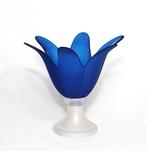 Kobaldblauw Tulp Sfeerlicht jM glas Portugal jaren '90, Huis en Inrichting, Woonaccessoires | Kandelaars en Kaarsen, Overige materialen