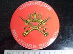 sticker koninklijke militaire school logo wapen embleem, Verzenden, Zo goed als nieuw, Bedrijf of Vereniging