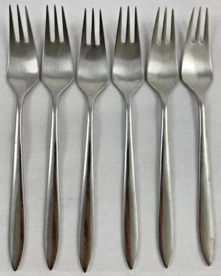 Gero Zilduro 750 dessertvorken set 6 stuks 18cm verzilverd, Huis en Inrichting, Keuken | Bestek, Zo goed als nieuw, Zilver, Verzenden