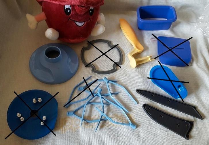 Tup. onderd 4: wat losse onderdelen recente(re) bakartikelen, Huis en Inrichting, Keuken | Tupperware, Zo goed als nieuw, Overige typen