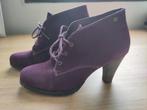 Veterlaarsje met hak, maat 39, burgundy red/bordeaux, Ophalen of Verzenden, Gedragen, Rood