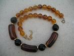Ketting Kralen ( Synthetisch ) Amber ( nr 2 )Vintage, Ophalen of Verzenden, Overige materialen, Ketting
