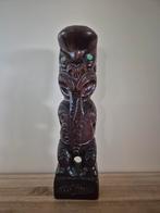 Houten Matai - Tiki Beeld met Paua shell, Ophalen of Verzenden