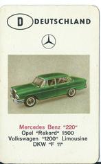 kwartetkaart Mercedes Benz 220, Ophalen of Verzenden, Gebruikt, Auto's
